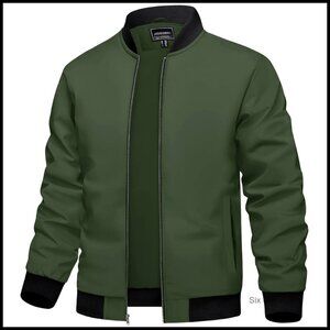 Lightweight Bomber Jacket Stylish Windbreaker Casual Spring Fall Coat with